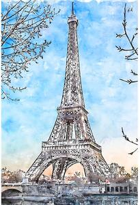 Obraz 90x60 cm Paris – Fedkolor