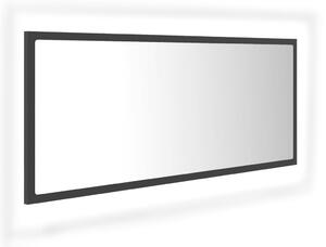 Lustro łazienkowe z LED, szare, 100x8,5x37 cm, akryl