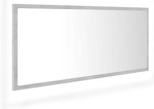 Lustro łazienkowe LED, szarość betonu, 100x8,5x37 cm, akryl