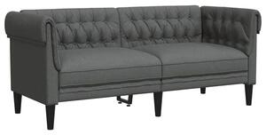 Sofa chesterfield w kolorze ciemnoszarym z wygodnym wypeÅnieniem piankowym