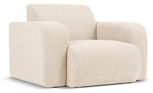 Beżowy fotel z materiału bouclé Molino – Micadoni Home