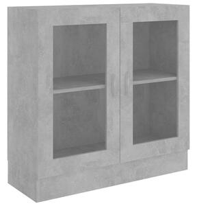 Witryna, szarość betonu 82,5x30,5x80 cm materiał drewnopochodny