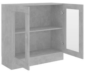 Witryna, szarość betonu 82,5x30,5x80 cm materiał drewnopochodny