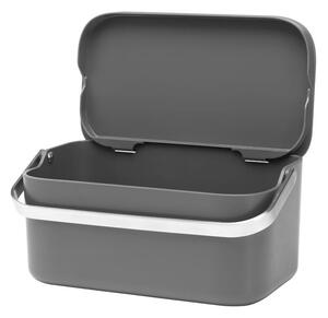 Ciemnoszary pojemnik na odpadki organiczne 1,8 l SinkSide – Brabantia