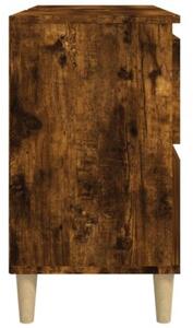 Szafka pod umywalkę, przydymiony dąb, 80x33x60 cm