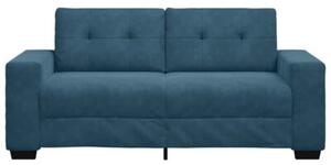 Sofa dwuosobowa, niebieska, 180x77x82 cm, aksamit