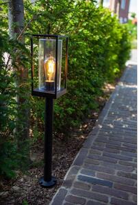 FLAIR 7288801012 lampa stojąca ogrodowa 75cm czarna klosz szklana tuba 1xE27 IP44