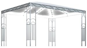 Altana ze sznurem lampek LED, 400x300 cm, kremowa