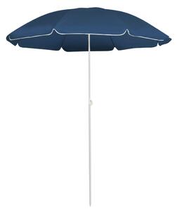 Parasol ogrodowy na stalowym słupku, niebieski, 180 cm