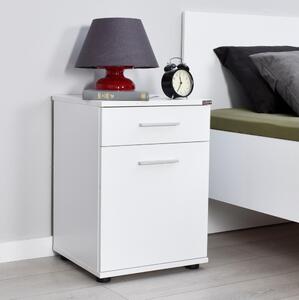 Adore Furniture Szafka nocna 57x40 cm biała AD0028