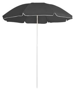 Parasol ogrodowy na stalowym słupku, antracytowy, 180 cm