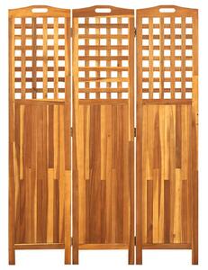 Parawan 3-panelowy, 121x2x170 cm, lite drewno akacjowe