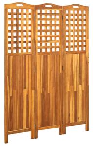 Parawan 3-panelowy, 121x2x170 cm, lite drewno akacjowe