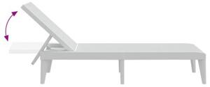 Leżak, biały, 186x60x29 cm, pp