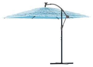 Parasol ogrodowy na stalowym słupku, niebieski, 290x290x238 cm