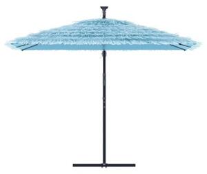 Parasol ogrodowy na stalowym słupku, niebieski, 290x290x238 cm