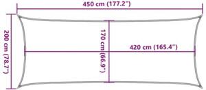 Żagiel przeciwsłoneczny, piaskowy, 4,5x2 m, 100% poliester