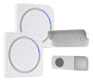 Solight Solight 1L67AD - ZESTAW 2x Dzwonek bezprzewodowy 230V/3xAAA IP56 biały SL1418
