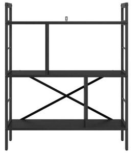 Półka na książki czarny dąb 75 x 30 x 91 cm