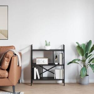 Półka na książki czarny dąb 75 x 30 x 91 cm