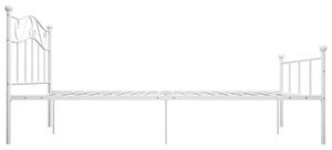 Białe minimalistyczne łóżko z metalu 140x200 cm - Okla