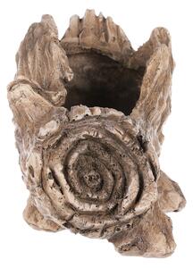 Osłonka na kwiaty Korzeń, 11 x 21 x 11 cm, polyresin
