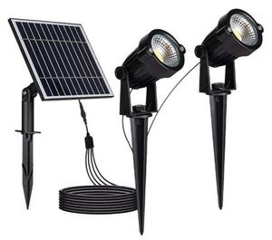 V-Tac ZESTAW 2x LED Zewnętrzna lampa solarna 2xLED/1,2W/3,7V IP65 3000K VT1266