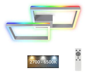 Brilo Brilo - LED RGBW Żyrandol natynkowy ściemnialny FRAME 2xLED/17W/230V 2700-6500K+ +pilot BL1292