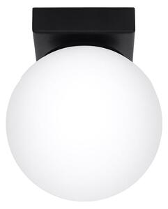 Czarna lampa sufitowa ze szklanym kloszem ø 12 cm Umerta – Sollux