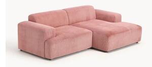 Sofa narożna ze sztruksu Melva (3-osobowa)
