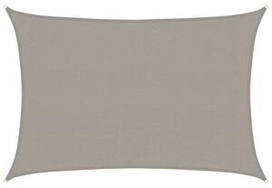 Żagiel przeciwsłoneczny, 160 g/m², jasnoszary, 3x4 m, hdpe