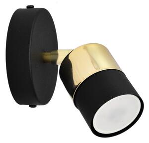 Helam LED Reflektor ścienny TUBSSON 1xGU10/6,5W/230V czarny/złoty HE1578