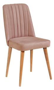 Jasnoróżowe aksamitne krzesło Stormi Sandalye – Kalune Design