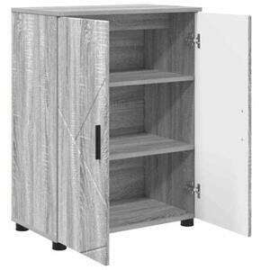 Nowoczesna szafka łazienkowa szara sonoma 60x35x80 cm z 2 drzwiami