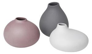 Porcelanowe wazony zestaw 3 szt. (wysokość 9 cm) Nona – Blomus