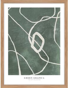 Obraz 32x42 cm Green Grafica – Malerifabrikken