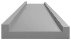 Półki ścienne, 4 szt., szare, 100x9x3 cm