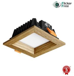 APLED APLED - LED Oświetlenie SQUARE WOODLINE LED/3W/230V 4000K 9x9 cm dąb solidne drewno AP0195