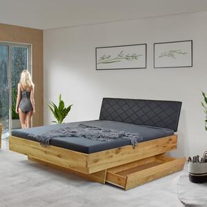 Łóżko drewniane dębowe ze schowkiem 180 x 200 cm West