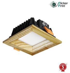APLED APLED - LED Oświetlenie SQUARE WOODLINE LED/3W/230V 4000K 9x9 cm popiół solidne drewno AP0207