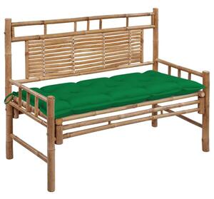 Ławka ogrodowa z poduszką, 120 cm, bambusowa