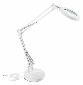 Extol Extol - LED Lampa stołowa ściemnialna ze szkłem powiększającym LED/8W/5V 2900/4500/7500K biała + MB0437