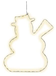 Wisząca dekoracja świetlna LED Star Trading Lumiwall Snowman, wys. 50 cm