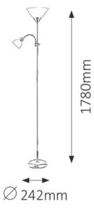 Lampa podłogowa podwójna E27 1x100 + E14 1x25W Action 4060 Rabalux