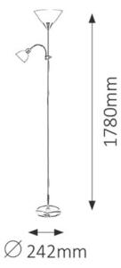 Lampa podłogowa podwójna E27 1x100 + E14 1x25W Action 4060 Rabalux