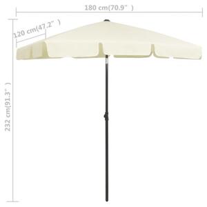 Parasol plażowy, piaskowy żółty, 180x120 cm