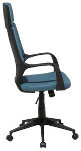 Krzesło biurowe niebiesko-czarne regulacja wysokości ergonomiczne Delight Beliani