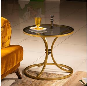 Asir Stół składany CORLEAONE 57,8x60 cm złoty/czarny AS1607