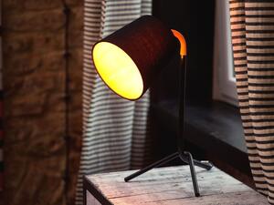 Nowoczesna lampa stołowa na biurko regulowana metalowa czarna Mooki Beliani