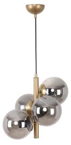 Lampa wisząca w szaro-złotym kolorze ze szklanym kloszem ø 15 cm Forte – Squid Lighting